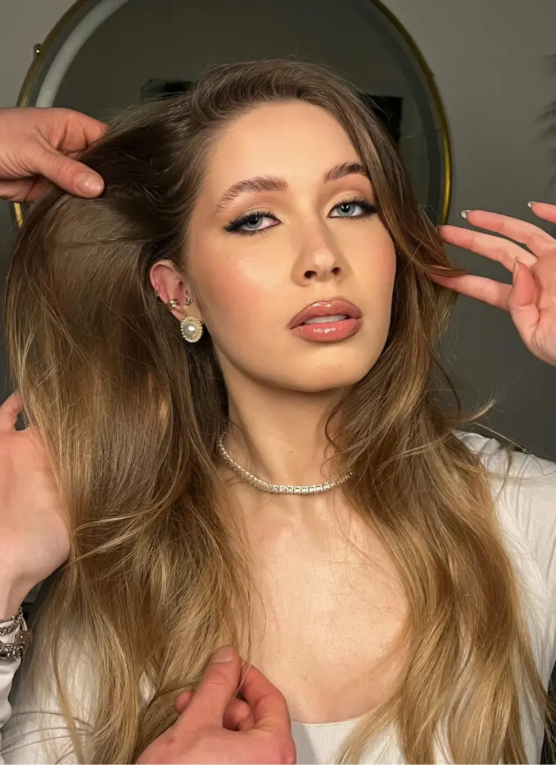 haircut with makeup with multiple professionals for an event